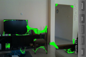 FAST Corner Detection - Living room with cyber spider webs